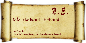 Nádudvari Erhard névjegykártya